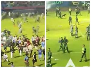 इंडोनेशिया: फुटबॉल मैच में मची भगदड़ में कम से कम 127 लोगों की मौत और 180 घायल !